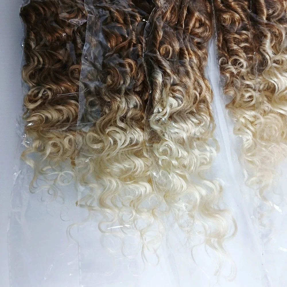 24 Inch Goddess‎ Locs Crochet Hair 8 Packs #27/613 Ombre Blonde Boho